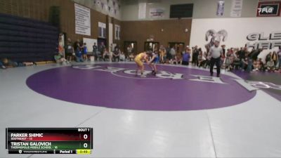 90 lbs Finals (2 Team) - Parker Shimic, Southeast vs Tristan Galovich, Thermopolis Middle School