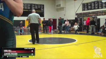 89 lbs Cons. Round 5 - Carter Fischer, Run To Danger Eastside vs Ann Hill, Sutter Middle School