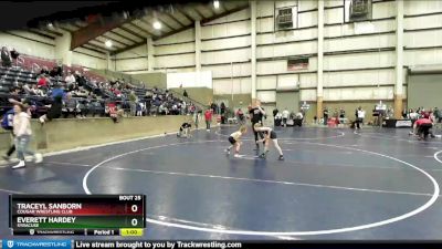 66 lbs Cons. Semi - Traceyl Sanborn, Cougar Wrestling Club vs Everett Hardey, SYRACUSE