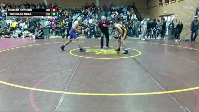 144 lbs Quarterfinal - Nicholas Meza, Cesar Chavez High School vs Damyan Navarro, Corona Del Sol High School