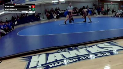 184 lbs Round 1 (8 Team) - Alex Hicks, Muskegon Community College vs Noah Brockie, Harper College