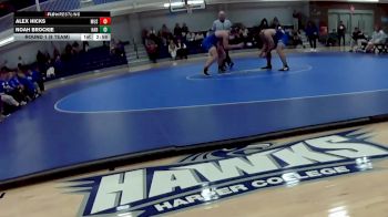 184 lbs Round 1 (8 Team) - Alex Hicks, Muskegon Community College vs Noah Brockie, Harper College