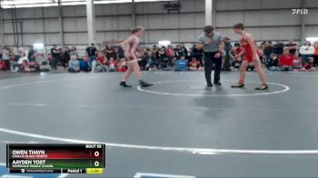 126 lbs Champ. Round 3 - Owen Thayn, Challis Black Hearts vs Aayden Yost, Homedale Middle School