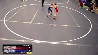 71 lbs Quarterfinal - Aurora Priebe, MN Elite Wrestling Club vs Abel Pearson, Borderland Mustangs