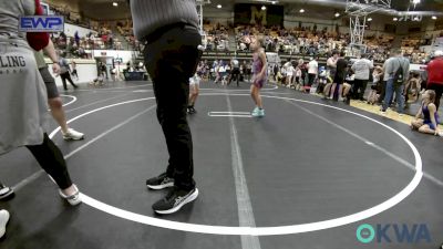 76 lbs Quarterfinal - Kaceleigh Taylor, Harrah Little League Wrestling vs Gunner Allen, Standfast OKC