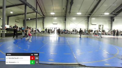 90 lbs Rr Rnd 1 - Jeremiah Vanderbush, Morris Fitness Wrestling Club - (B) vs Amir Hossain, Level Up Wrestling Center - (B)