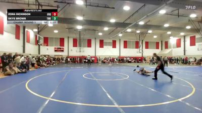 130 lbs Champ. Round 1 - Zora Dickinson, Idaho Falls vs Skye Brown, Timberline