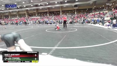 40 lbs Quarterfinal - Rhett Soetaert, Tonganoxie vs Callen Cowger, WR - Topeka Blue Thunder