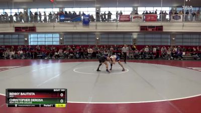 125 lbs Quarterfinal - Benny Bautista, NYU vs Christopher DeRosa, New England College