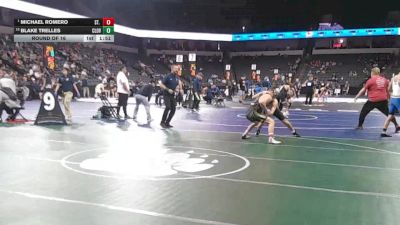 150 lbs Round Of 16 - Michael Romero, St. John Bosco (SS) vs Blake Trelles, Clovis North (CS)