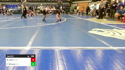 67 lbs Round Of 16 - Wyatt Deen, Choctaw Ironman Youth Wrestling vs Coleman Shouse, Cowboy Wrestling Club