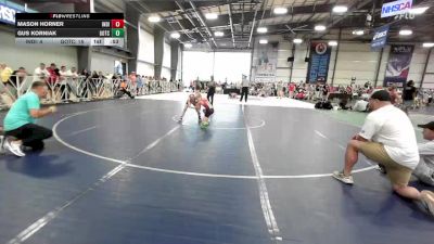 70 lbs Rr Rnd 3 - Mason Horner, Indiana Outlaws Red vs Gus Korniak, Team Gotcha Blue