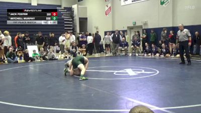 132 lbs 1st Place Match - Mitchell Murphy, Dubuque Hempstead vs Jack Foster, Xavier, Cedar Rapids