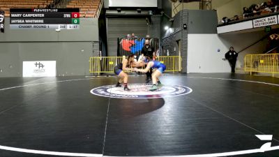 Junior Girls - 140 lbs Champ. Round 1 - Aeryn Cox, Golden Tribe Wrestling vs Infiniti Borges, Frontier High School Wrestling