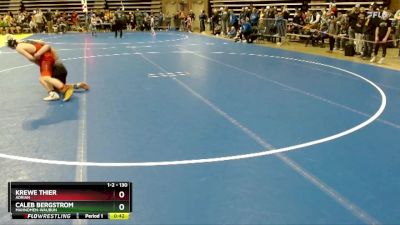 130 lbs 1st Place Match - Krewe Thier, Adrian vs Caleb Bergstrom, Mahnomen-Waubun