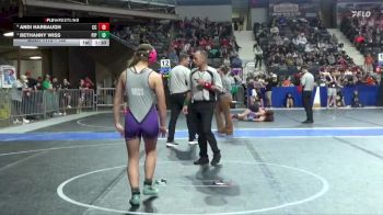 130 lbs Cons. Round 3 - Andi Harbaugh, Chase County vs Bethanny Wiss, Piper