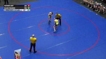 117 lbs 7th Place - Hayden Leet, Lower Burrell vs Blake Telenko, Penn Trafford
