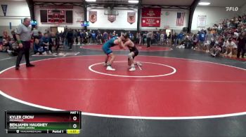 165 lbs Quarterfinal - Kyler Crow, Mediapolis vs Benjamin Haughey, Clear Creek-Amana