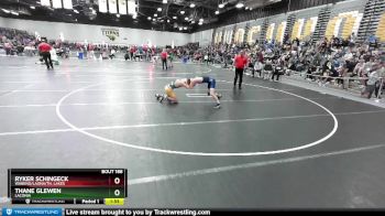 120 lbs Champ. Round 2 - Ryker Schingeck, Wabeno/Laona/Th. Lakes vs Thane Glewen, Laconia