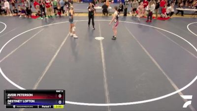 120 lbs Round 1 - Averi Peterson, IA vs Destiney Lofton, MN