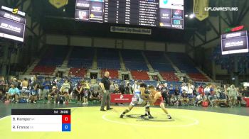 132 lbs Rnd Of 16 - Brody Kemper, Michigan vs Ryan Franco, California