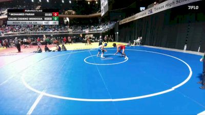 5A 126 lbs Cons. Round 3 - Mohamed Farah, Colleyville Heritage vs Caleb Cedeno Mendoza, White Settlement Brewer