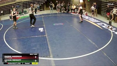 120 lbs Cons. Round 2 - Maddix Anderson, Wasatch WC vs Kayson Memmott, JWC