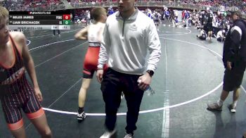 120 lbs Cons. Round 2 - Miles James, Ponca Spears Wrestling Club vs Liam Brichacek, Clarkson Leigh