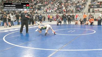 56 lbs 3rd Place Match - Zayden Cross, Jungle Cat Wrestling Club vs Lincoln McLeod, Team Real Life Wrestling
