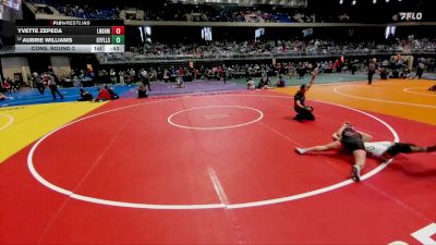 6A 100 lbs Cons. Round 3 - Aubrie Williams, Cypress Falls vs Yvette Zepeda, Langham Creek