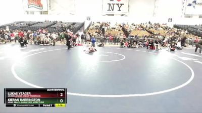 99 lbs Quarterfinal - Kieran Harrington, Long Beach Gladiators Wrestling vs Lukas Yeager, Hilton Junior Cadet Wrestling