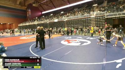 63 lbs Champ. Round 3 - Kaiser Swinyer, Sheridan Wrestling Club vs Odin Barbour, Cowboy Kids Wrestling Club