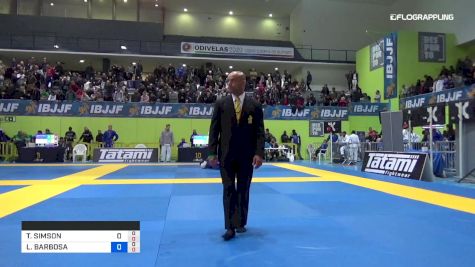 TOLL SIMSON vs LUCAS BARBOSA 2019 European Jiu-Jitsu IBJJF Championship