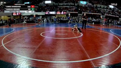 50 lbs Champ. Round 2 - Chris Sverdsten, Silver Valley Wrestling Club vs Karson Kruger, Hardin Wrestling Club