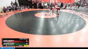 106 lbs Champ. Round 2 - James Hemmila, Wilmette (LOYOLA) vs Jackson Olson, Rockton (Hononegah)