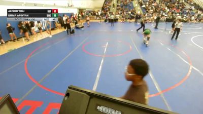 130 lbs Cons. Round 3 - Emma Apinyan, Beverly Hills High School vs Alison Thai, Mercenary