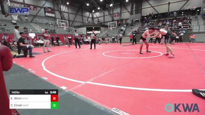 140 lbs Consi Of 4 - Erick Winn, Bookert T Washing/Carver vs Camden Elrod, Skiatook Youth Wrestling