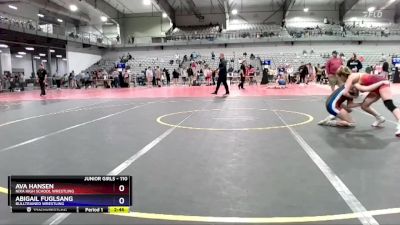 110 lbs Round 3 - Abigail Fuglsang, BullTrained Wrestling vs Ava Hansen, Nixa High School Wrestling