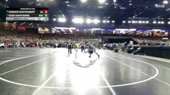 215 lbs Champ. Round 3 - Darrius Montgomery, Zephyrhills Christian vs Kade Hawthorne, North Hall