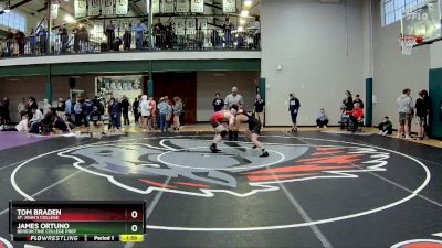 150 lbs Cons. Round 4 - James Ortuno, Benedictine College Prep vs Tom Braden, St. John`s College