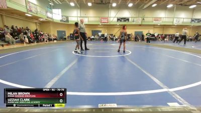 70-75 lbs Semifinal - Uzziah Clark, Hurricane Wrestling Academy vs Milan Brown, Rogue Warrior Wrestling