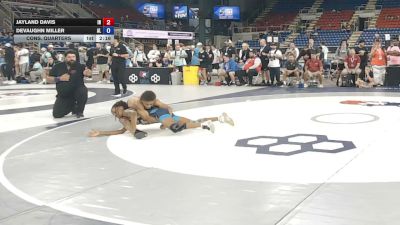 100 lbs Cons. Quarters - Jayland Davis, Indiana vs DeVaughn Miller, Alabama