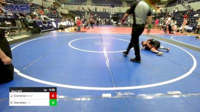 70-73 lbs Rr Rnd 4 - Jack Cisneros, Skiatook Youth Wrestling vs Brendan Sampley, F-5 Grappling