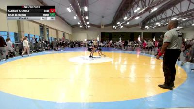 70 lbs Final - Allison Krantz, MGW Coral Cuties vs Julie Fleming, Lady Assassins