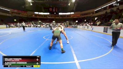 175 lbs Quarterfinal - William Thwaits, Sahuarita High School vs Alexander Anderson, Show Low