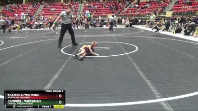 46 lbs Cons. Round 5 - Campbell Wiechman, Carroll Wrestling Club vs Keaton Armstrong, Hoisington Cardinals