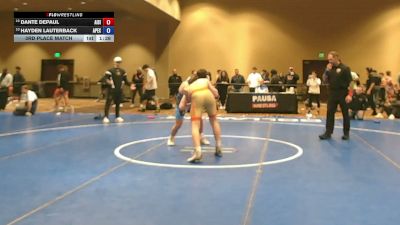 150 lbs 3rd Place Match - Dante Depaul, All I See Is Gold Academy vs Hayden Lauterback, Apex