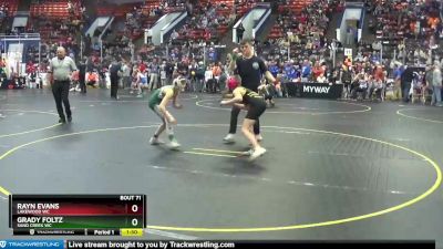 85 lbs Cons. Round 3 - Grady Foltz, Sand Creek WC vs Rayn Evans, Lakewood WC