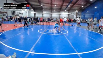 120 lbs Semifinal - Brayden Wenrich, Grit Mat Club - HS vs Killian Coluccio, Triumph Blue - HS