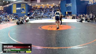 175 lbs Cons. Round 6 - Nick Singer, Faith Christian Academy vs Duncan Christensen, Malvern Prep